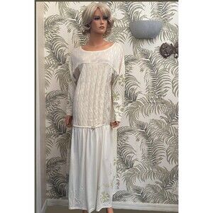 Maxi Dress S M Lagenlook Patchwork Boho Art To Wear Prairie Cottagecore Artsy